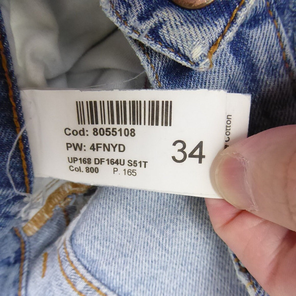 Dondup Jeans Mens SZ 34/29 Mius Slim Fit Tapered Leg Distressed Grunge Casual - Picture 14 of 16